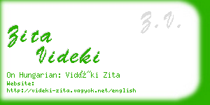 zita videki business card